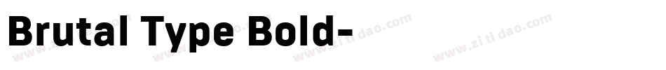 Brutal Type Bold字体转换